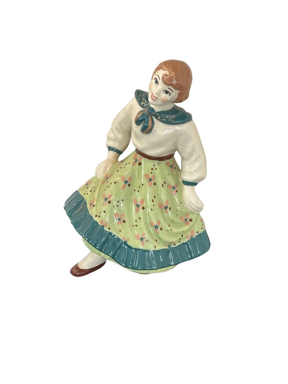 Ceramic Arts Studio Square Dancer Lady Art Deco Style No Chips MCM Antique